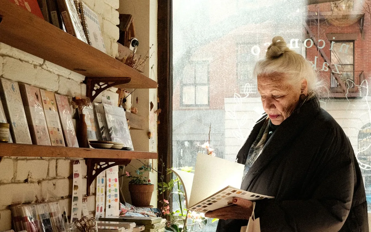 Adult enjoying a cognitive wellness activity